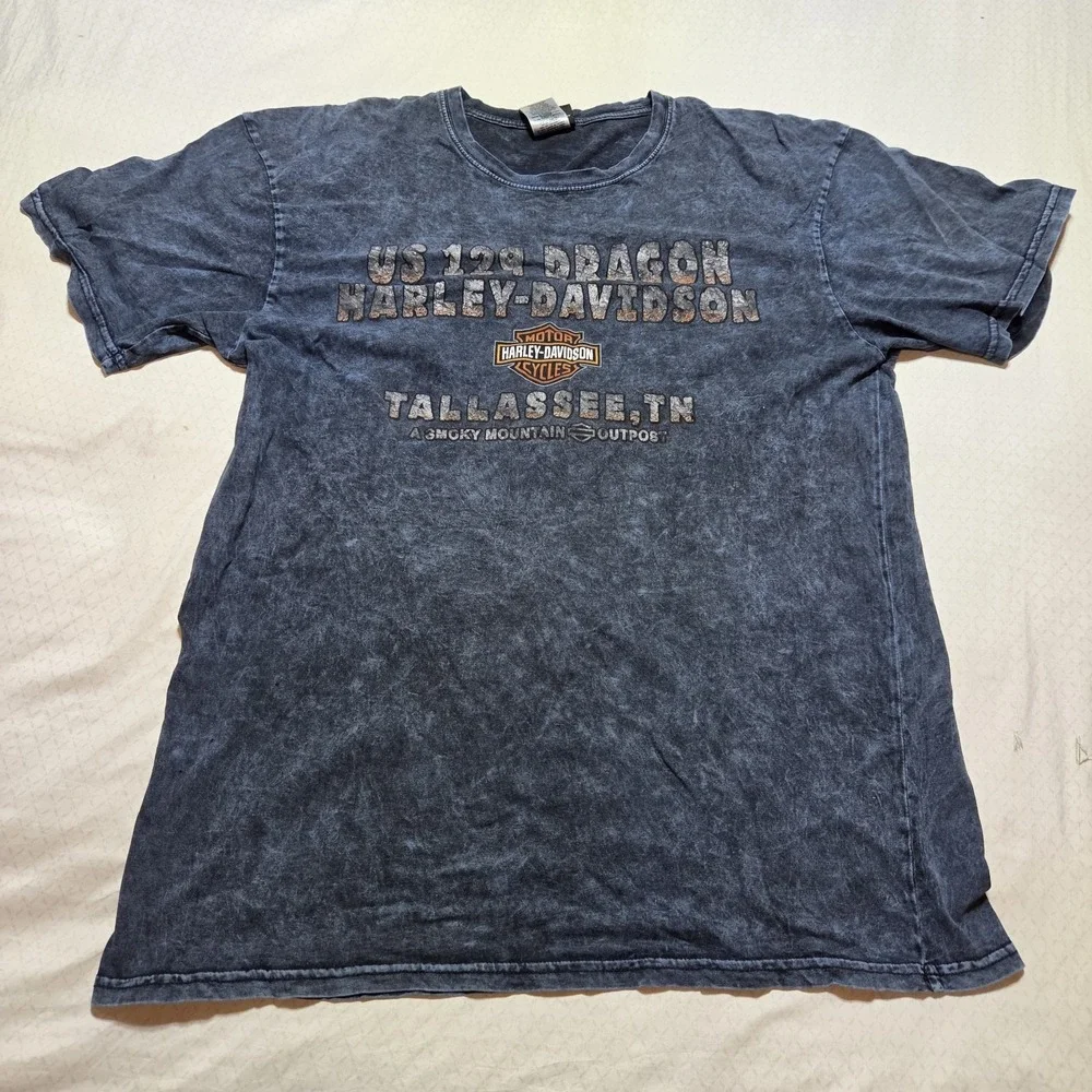 Harley-Davidson Dragon T-Shirt Tallassee TN Smoky Mountain Biker Tee Size Large